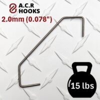 2mm V Hooks, 15 lb holding strength