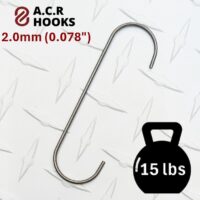 2mm C Hooks, 15 lb holding strength