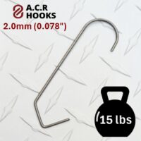 2mm CV Hooks, 15 lb holding strength