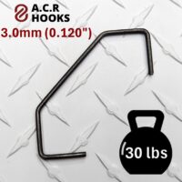 3mm V Hooks, 30 lb holding strength