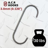 3mm C Hooks, 30 lb holding strength