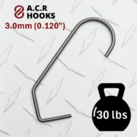 3mm CV Hooks, 30 lb holding strength