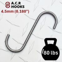 4.5mm S Hooks, 80 lb holding strength