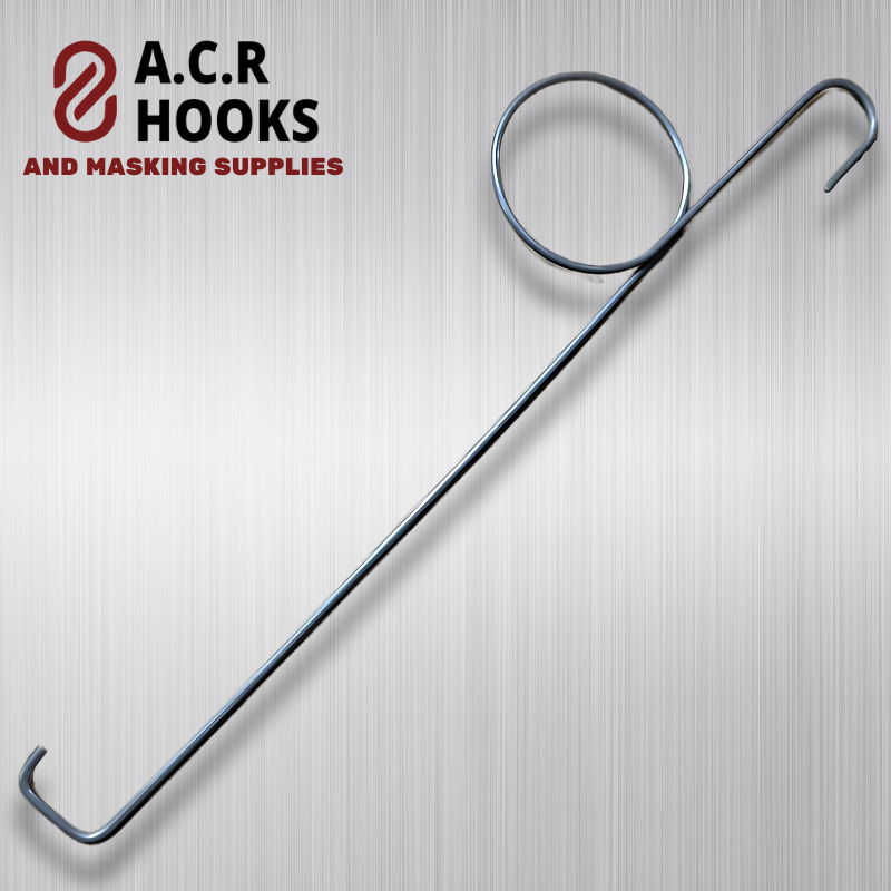 Custom S hook with 2.5-inch loop for unique assembly process by ACR Hooks